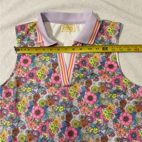 SSYS BLUE BLUM SCUBA COLLARED SLEEVELESS ACTIVE DRESS SIZE L - Picture 14 of 14